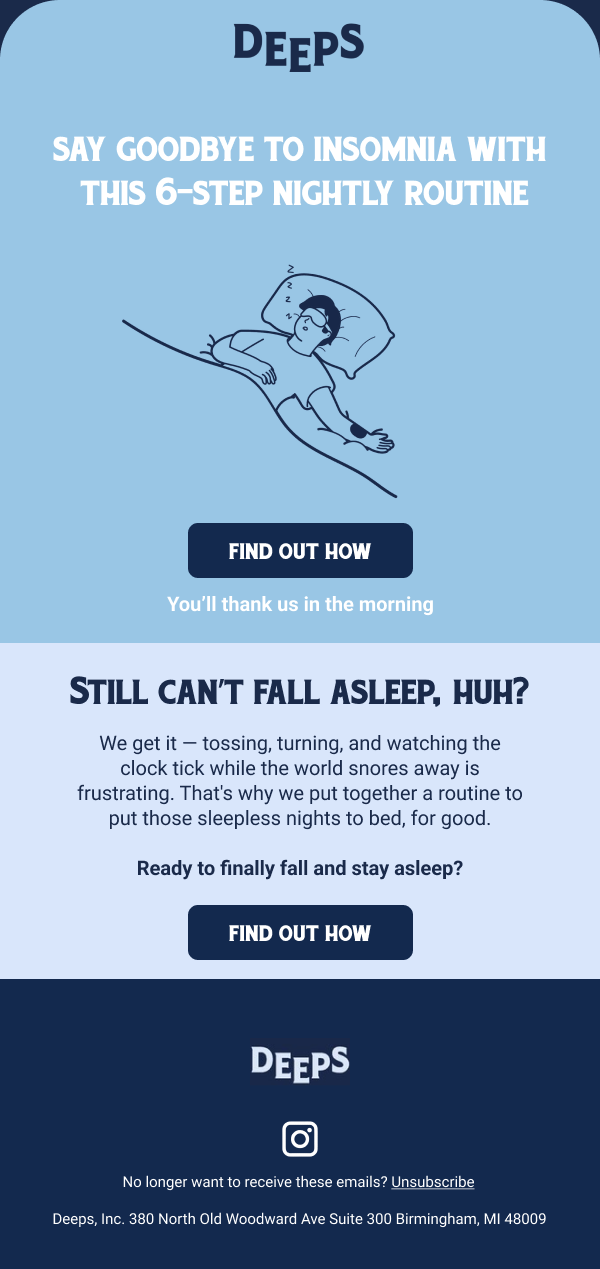 Deeps Email Design Example