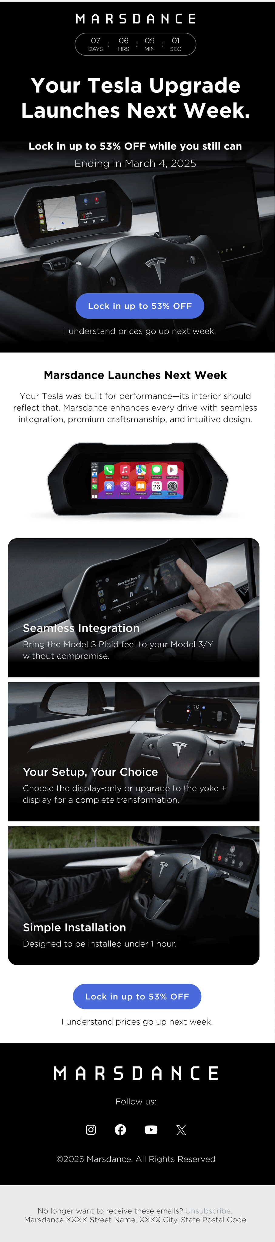 Marsdance Email Marketing Design